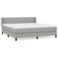 vidaXL Giroletto a Molle con Materasso Grigio Chiaro180x200 cm Tessuto