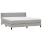 vidaXL Giroletto a Molle con Materasso Grigio Chiaro180x200 cm Tessuto
