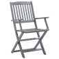 Sedie da Giardino Pieghevoli 6pz con Cuscini in Massello Acacia Sedie da Giardino Pieghevoli 6pz con Cuscini in Massello Acacia