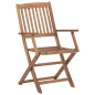 vidaXL Sedie da Giardino Pieghevoli 6 pz con Cuscini Massello Acacia vidaXL Sedie da Giardino Pieghevoli 6 pz con Cuscini Massello Acacia