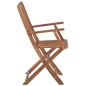 vidaXL Sedie da Giardino Pieghevoli 6 pz con Cuscini Massello Acacia vidaXL Sedie da Giardino Pieghevoli 6 pz con Cuscini Massello Acacia