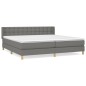 vidaXL Giroletto a Molle con Materasso Grigio Scuro 180x200 cm Tessuto