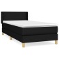 Giroletto a Molle con Materasso Nero 90x200 cm in Tessuto
