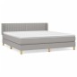 vidaXL Giroletto a Molle con Materasso Grigio Chiaro180x200 cm Tessuto