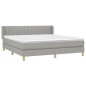 vidaXL Giroletto a Molle con Materasso Grigio Chiaro180x200 cm Tessuto