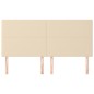 Testiera 4 pz Crema 100x5x78/88 cm in Tessuto Testiera 4 pz Crema 100x5x78/88 cm in Tessuto