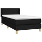 Giroletto a Molle con Materasso Nero 80x200 cm inTessuto