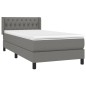 vidaXL Giroletto a Molle con Materasso Grigio Scuro 90x200 cm Tessuto