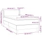 Giroletto a Molle con Materasso Nero 80x200 cm inTessuto