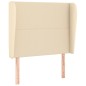 Testiera ad Orecchio Crema 103x23x118/128 cm in Tessuto Testiera ad Orecchio Crema 103x23x118/128 cm in Tessuto