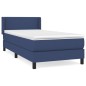 Giroletto a Molle con Materasso Blu 100x200 cm in Tessuto