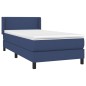 Giroletto a Molle con Materasso Blu 100x200 cm in Tessuto