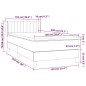 Giroletto a Molle con Materasso Marrone Scuro 100x200cm Tessuto