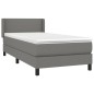 vidaXL Giroletto a Molle con Materasso Grigio Scuro 90x200 cm Tessuto