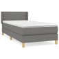 vidaXL Giroletto a Molle con Materasso Grigio Scuro 80x200 cm Tessuto
