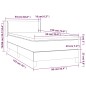 Giroletto a Molle con Materasso Grigio Chiaro 90x190 cm Tessuto