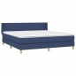Giroletto a Molle con Materasso Blu 160x200 cm in Tessuto