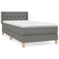 vidaXL Giroletto a Molle con Materasso Grigio Scuro 80x200 cm Tessuto