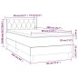 vidaXL Giroletto a Molle con Materasso Grigio Scuro 80x200 cm Tessuto