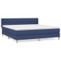 Giroletto a Molle con Materasso Blu 160x200 cm in Tessuto