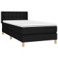 Giroletto a Molle con Materasso Nero 90x190 cm in Tessuto