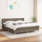 Giroletto a Molle con Materasso Tortora 180x200 cm in Tessuto