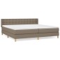 Giroletto a Molle con Materasso Tortora 180x200 cm in Tessuto