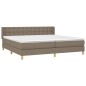 Giroletto a Molle con Materasso Tortora 180x200 cm in Tessuto