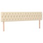vidaXL Giroletto a Molle con Materasso Crema 200x200 cm in Tessuto