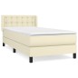 Giroletto a Molle con Materasso Crema 90x200 cm in Similpelle