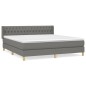 vidaXL Giroletto a Molle con Materasso Grigio Scuro 180x200 cm Tessuto