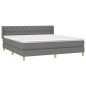 vidaXL Giroletto a Molle con Materasso Grigio Scuro 180x200 cm Tessuto
