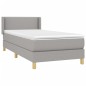 vidaXL Giroletto a Molle con Materasso Grigio Chiaro 90x190 cm Tessuto