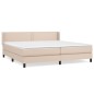 Giroletto a Molle con Materasso Cappuccino 200x200cm Similpelle