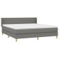 vidaXL Giroletto a Molle con Materasso Grigio Scuro 180x200 cm Tessuto