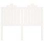 Testiera per Letto Bianca 126x4x110cm in Legno Massello di Pino Testiera per Letto Bianca 126x4x110cm in Legno Massello di Pino
