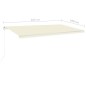 Tenda da Sole Retrattile Manuale con LED 6x3,5 m Crema Tenda da Sole Retrattile Manuale con LED 6x3,5 m Crema