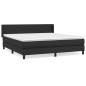 vidaXL Giroletto a Molle con Materasso Nero 180x200 cm in Similpelle