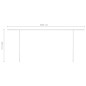 Tenda da Sole Retrattile Manuale con LED 6x3,5 m Crema Tenda da Sole Retrattile Manuale con LED 6x3,5 m Crema