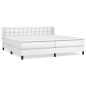 Giroletto a Molle con Materasso Bianco 200x200cm in Similpelle