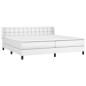 Giroletto a Molle con Materasso Bianco 200x200cm in Similpelle