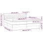 vidaXL Giroletto a Molle con Materasso Grigio Chiaro 200x200cm Velluto