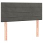 Giroletto a Molle con Materasso Grigio Scuro 80x200 cm Velluto
