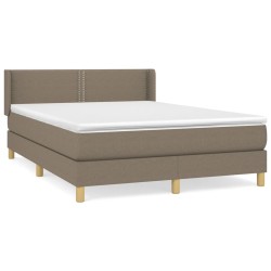 Giroletto a Molle con Materasso Tortora 140x200 cm in Tessuto