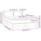 Giroletto a Molle con Materasso Tortora 140x200 cm in Tessuto