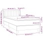 Giroletto a Molle con Materasso Nero 80x200 cm in Velluto