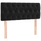 Giroletto a Molle con Materasso Nero 90x190 cm in Velluto
