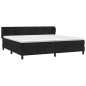 vidaXL Giroletto a Molle con Materasso Nero 200x200 cm in Velluto