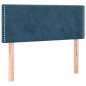 Giroletto a Molle con Materasso Blu Scuro 80x200 cm in Velluto