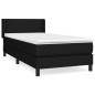 Giroletto a Molle con Materasso Nero 80x200 cm inTessuto
